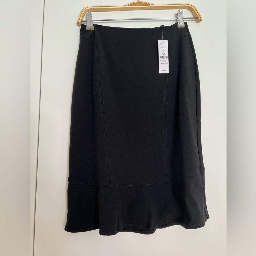 White House Black Market Pencil Skirt with Ruffle Bottom NWT
